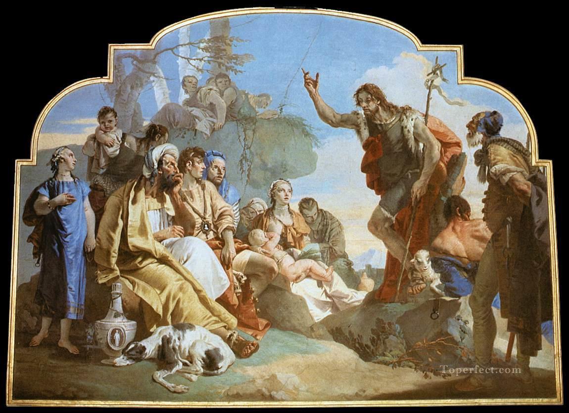 John the Baptist Preaching Giovanni Battista Tiepolo Oil Paintings